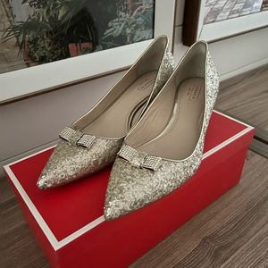 COACH Monroe Glitter heels 8.5